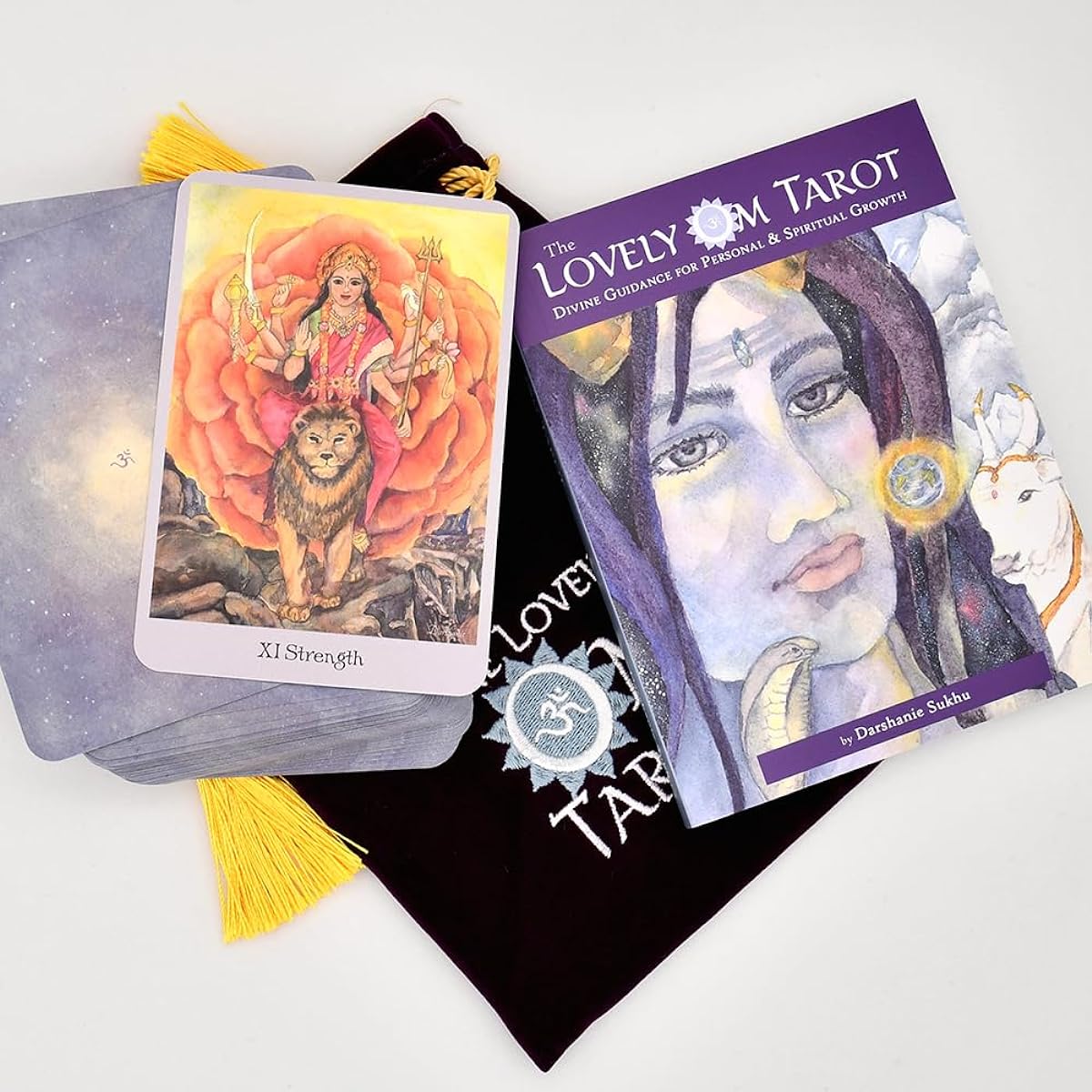 Lovely Om Tarot Deck - Spiritual Tarot Cards with Guidebook | Natural Beings Gods and Goddesses Chakras Yoga Meditation Fortune Telling
