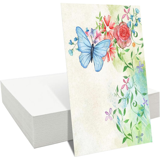 60 Sheets 140lb/300GSM White Cotton Watercolor Paper Bulk Buy Kids Watercolor Paper for Students and Adults Painting Artwork Drawing Supplies 5" x 7"