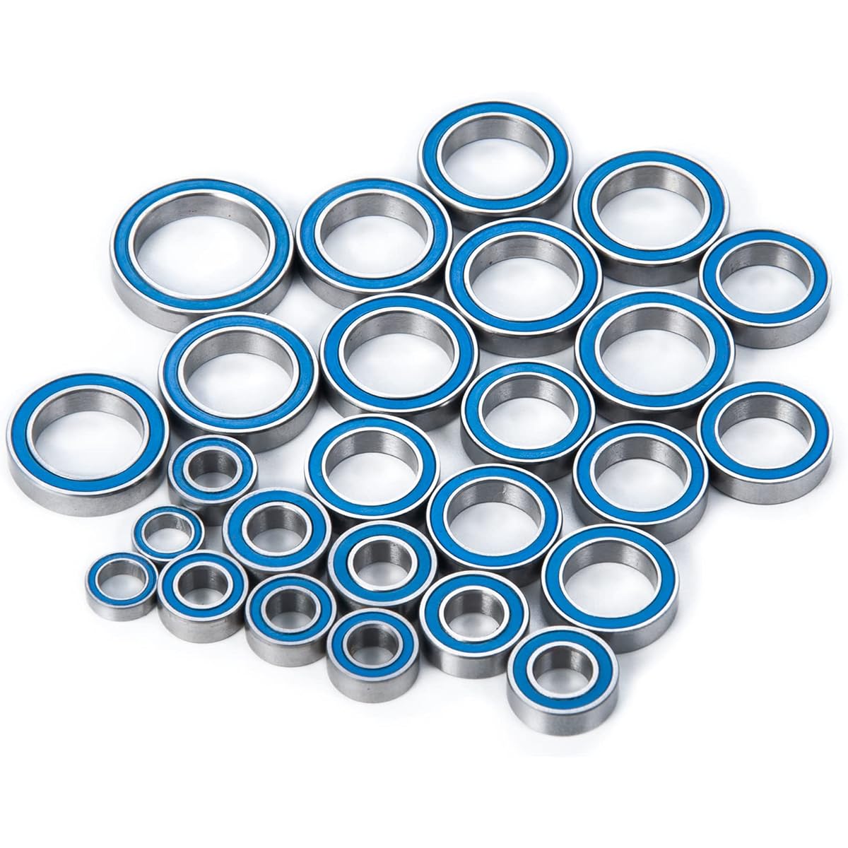 BRKRC 26pcs/Set Blue Ball Bearing Kit Arrma Big Rock Typhon Granite Senton 3s BLX RC Crawler Car Upgrade Parts