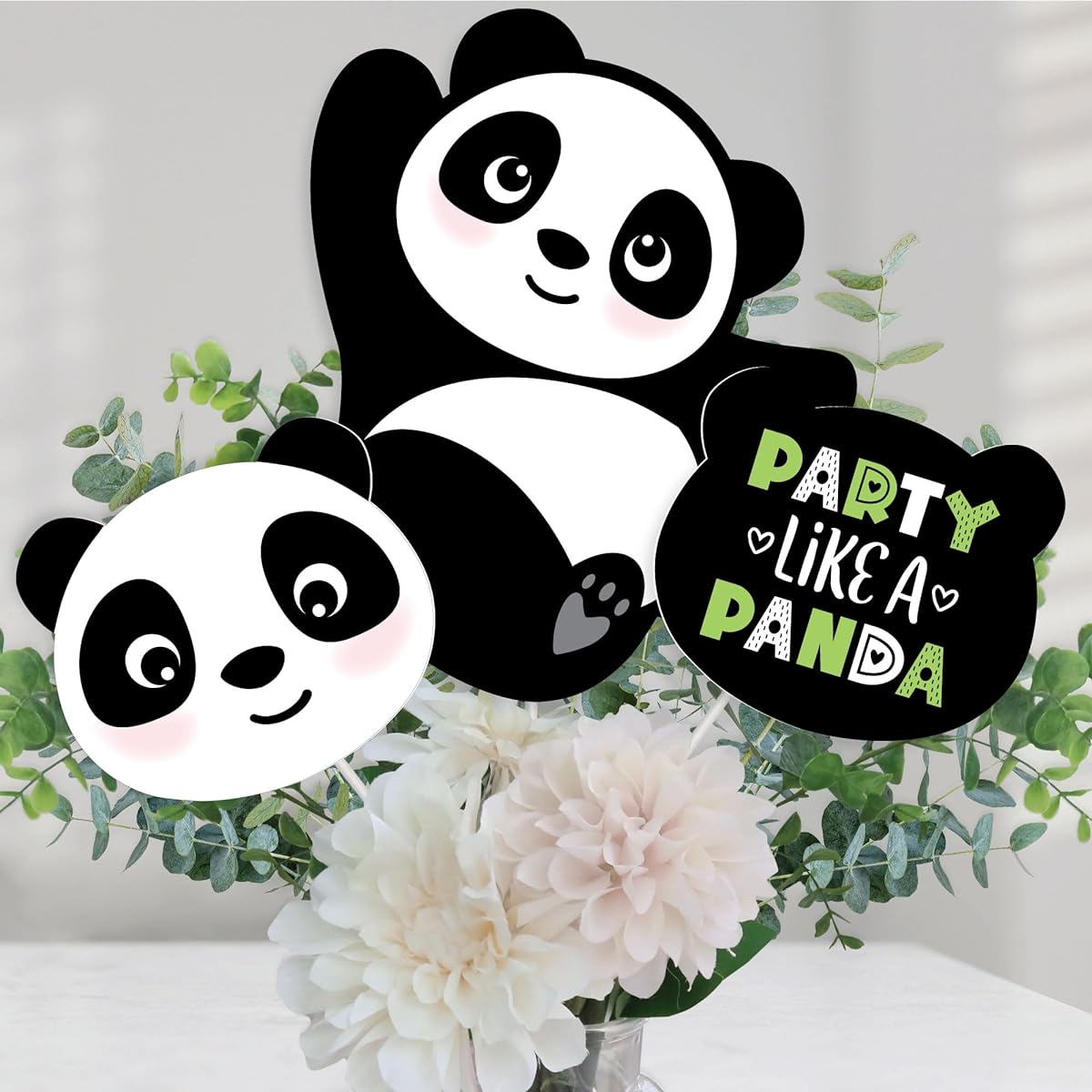 Party Like a Panda Bear Baby Shower/Birthday Party Centerpiece Sticks Table Topper Set of 15