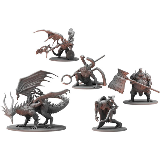 Steamforged Games Dark Souls Role Playing Game Miniatures Bundle: Karameet the Last Dragon Titanite & Stone Dancer of the Boreal Valley & Smuffs (3 Items)