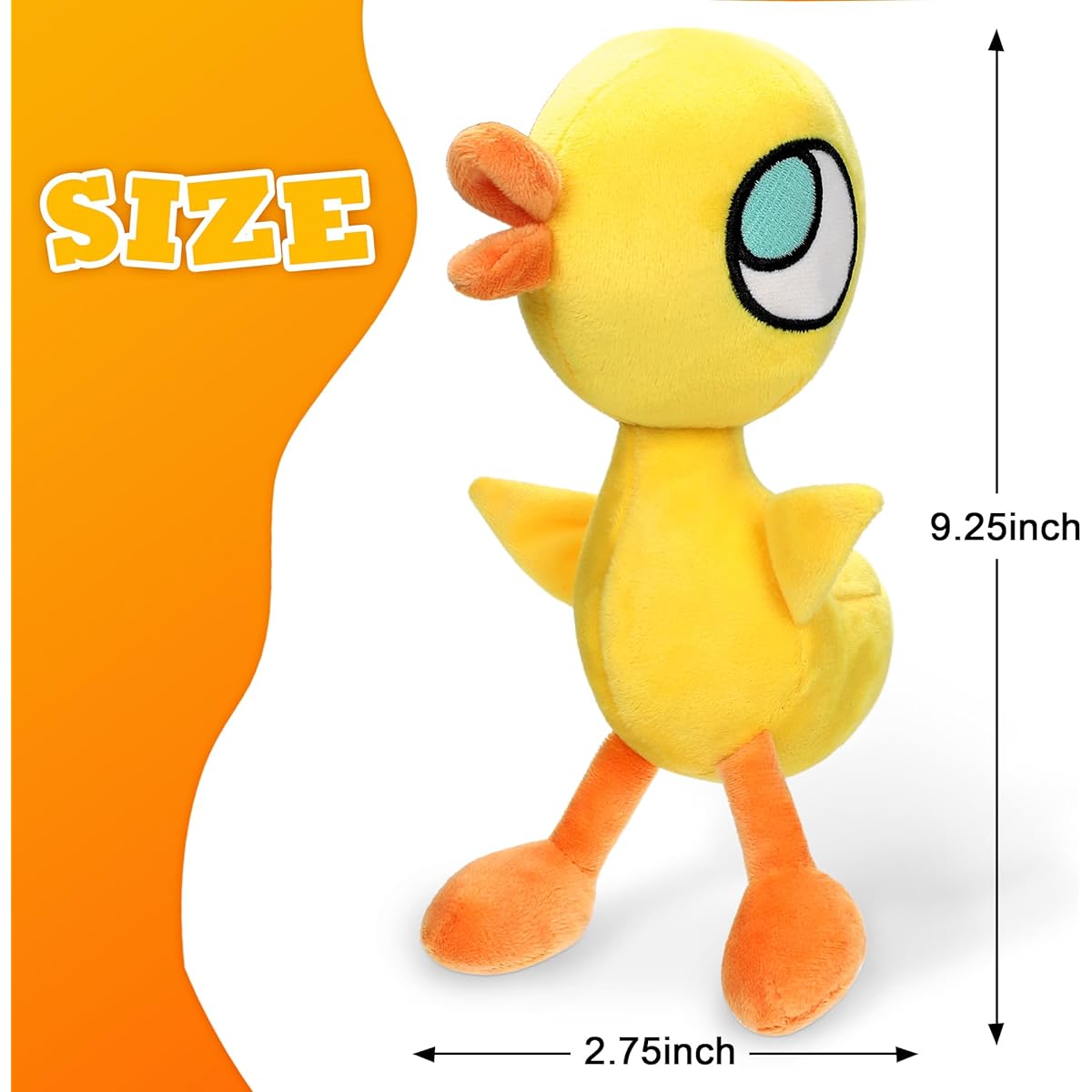 Mo Willems Duckling Plush Toy Soft Stuffed Yellow Duck Pillow 9.25 Inch Duckling Stuffed Animal Cuddly Companion for Kids - Adorable Cuddly Gift