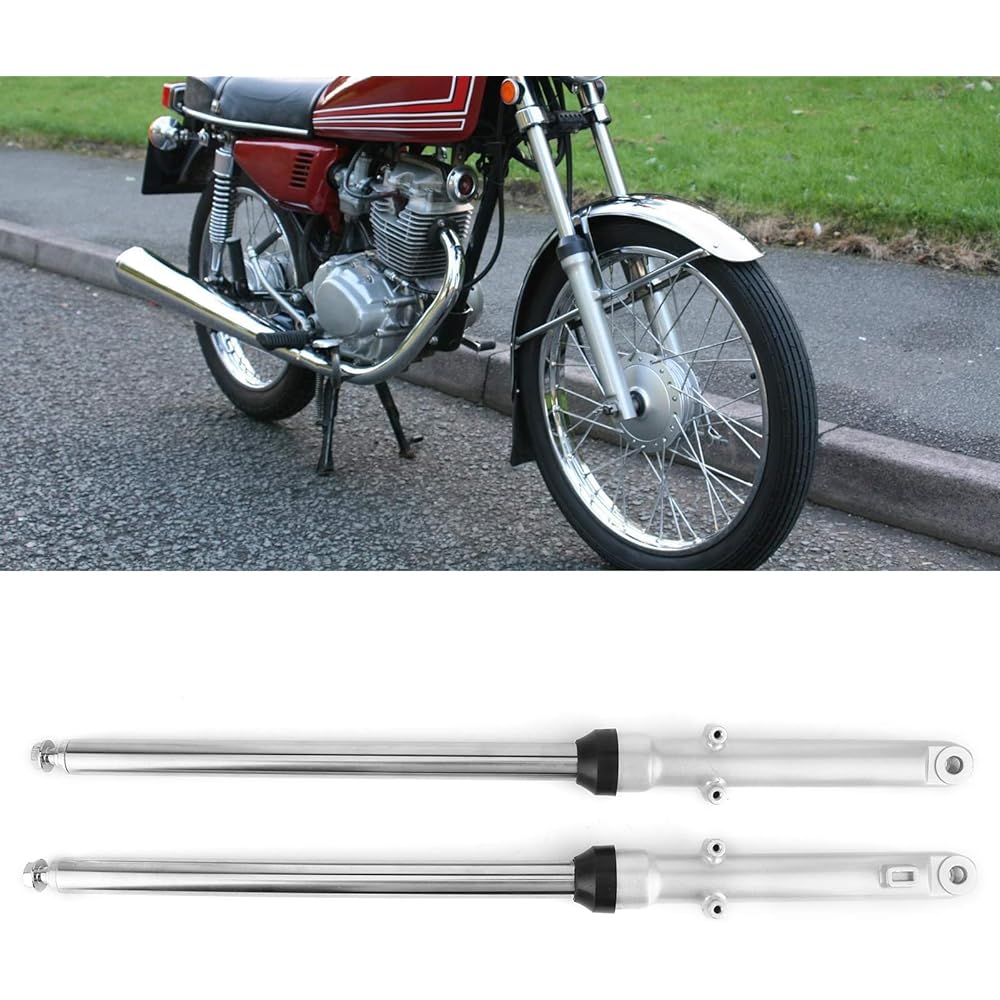 Akozon 2pcs Front Fork Oil Shock Absorber 27 Inch Stainless Steel Front Fork Tube Fits Honda CG125CT90CT110 Trail