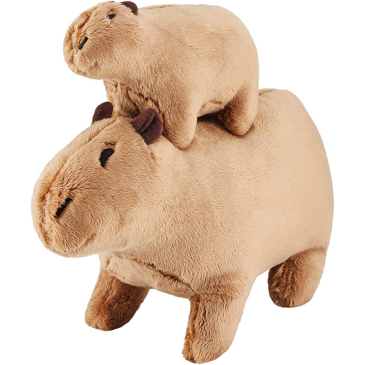 Capybara Stuffed Animal Realistic Capybara Stuffed Animal Lovely Toy 6"/10" Capybara Stuffed Animal for Kids Adults (Brown 10"+6")