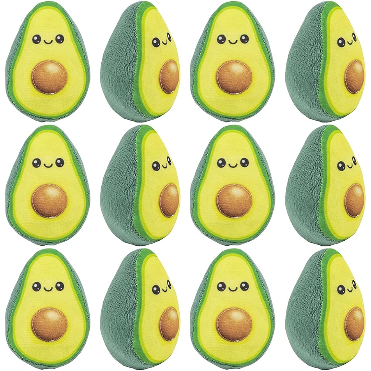 ArtCreativity Mini Plush Avocados for Kids - Set of 12 - Soft Stuffed Avocado Toys - Cute Party Supplies, Party Decorations, Snack Party Favors, Easter Basket Stuffers, Goodie Bag Fillers