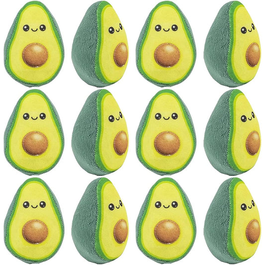ArtCreativity Mini Plush Avocados for Kids - Set of 12 - Soft Stuffed Avocado Toys - Cute Party Supplies, Party Decorations, Snack Party Favors, Easter Basket Stuffers, Goodie Bag Fillers