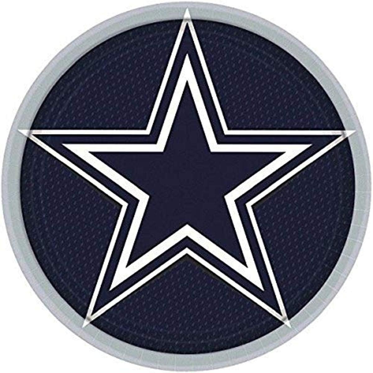 "Dallas Cowboys Collection" 23cm Round, Party Plates, 48 Ct.