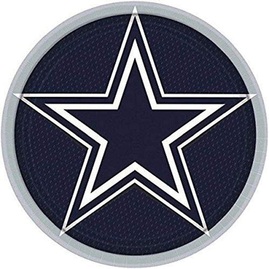 "Dallas Cowboys Collection" 23cm Round, Party Plates, 48 Ct.
