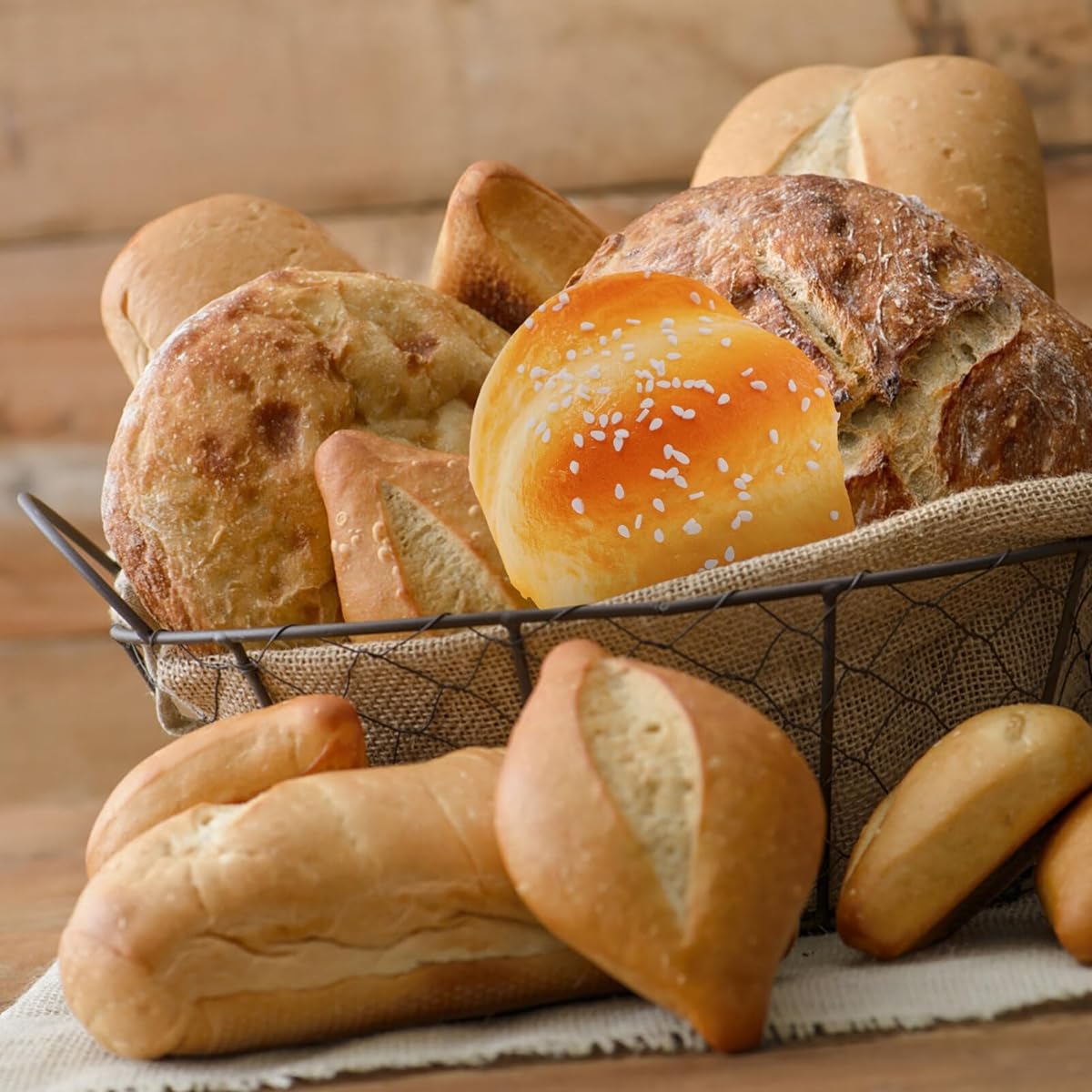 6 Pieces Artificial Bread Fake Simulation Realistic Food Fake Cake Decoration Model Kitchen Party Decoration Photography Props