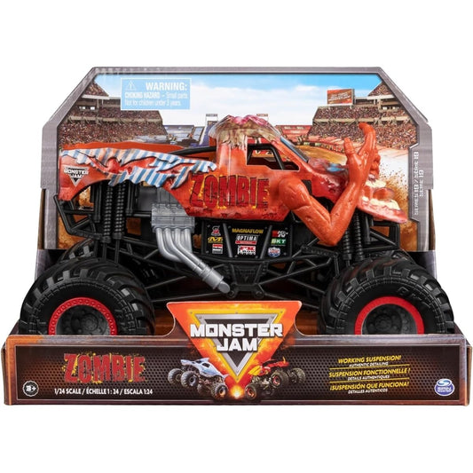 Monster Jam Official 1:24 Scale Diecast Monster Truck Series 19 Red Zombie