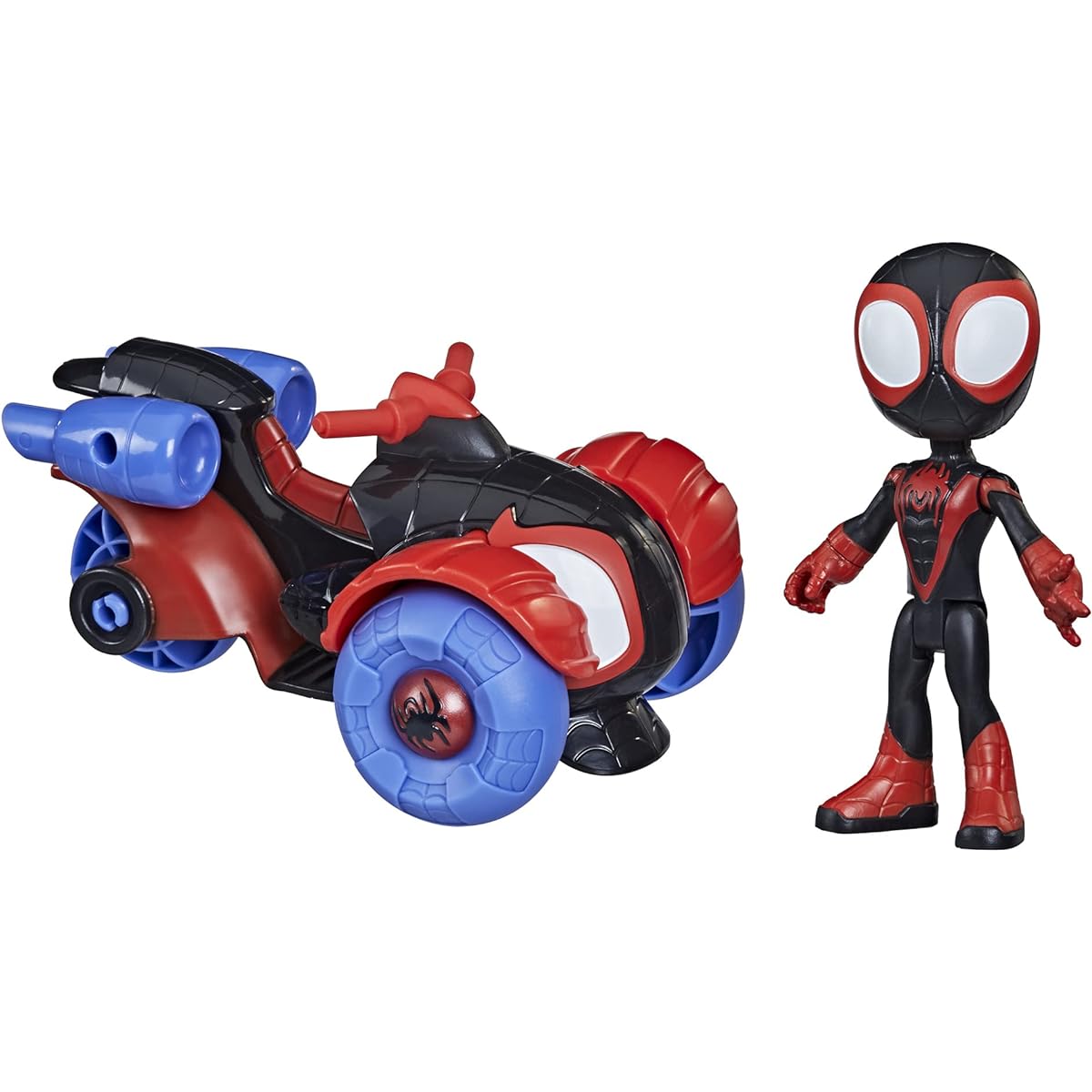 Spidey and His Amazing Friends Marvel Miles Morales Action Figure and Techno-Racer Vehicle, for Kids Ages 3 and Up (F1941)