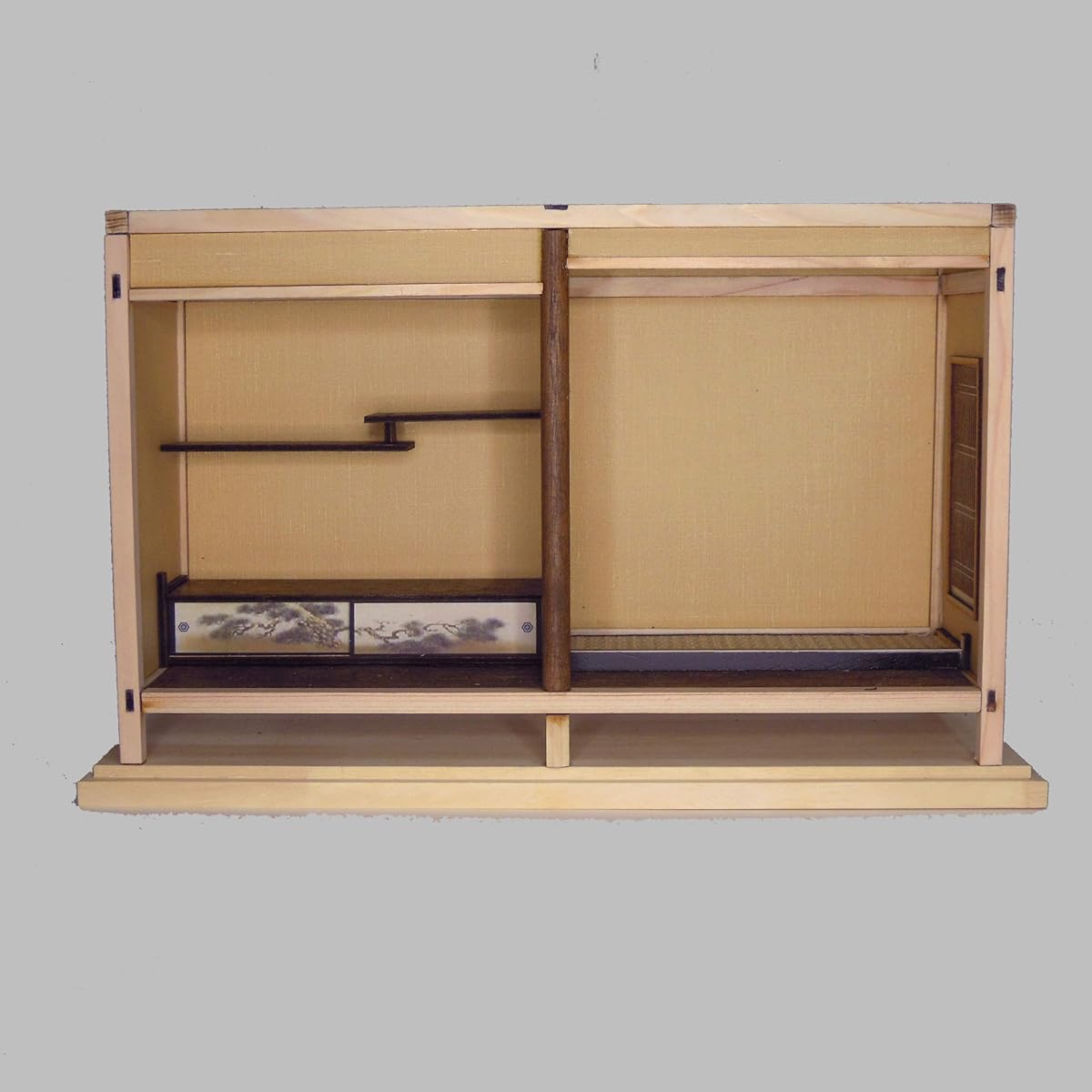 Japanese style miniature dollhouse tokonoma kit