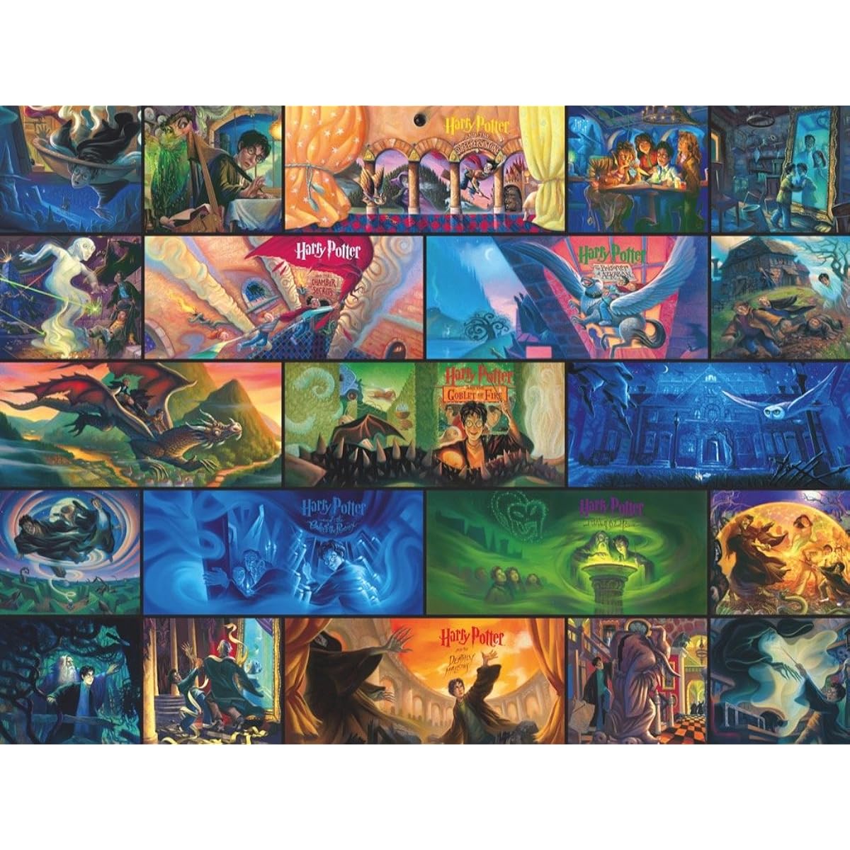New York Puzzle Company Harry Potter Collage 1000 Piece Jigsaw Puzzle