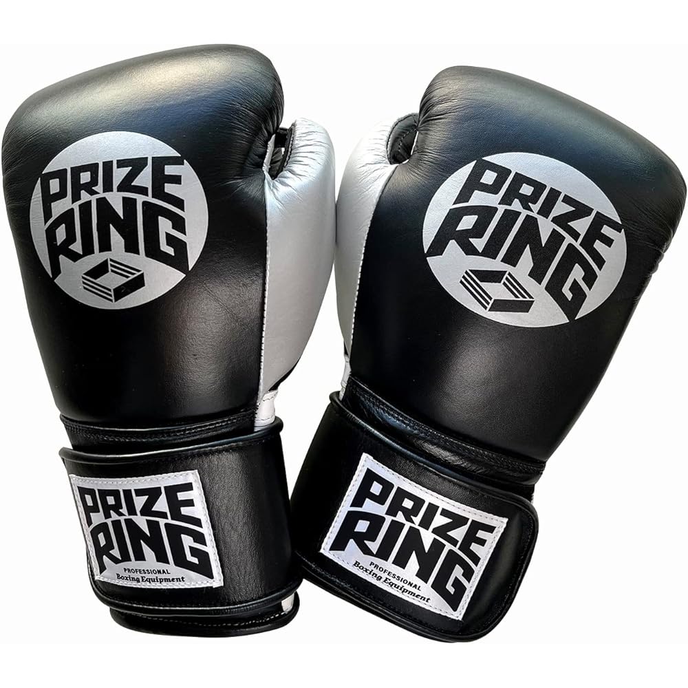 PRIZE RING Boxing Gloves “Professional SS” Black/Silver 8oz