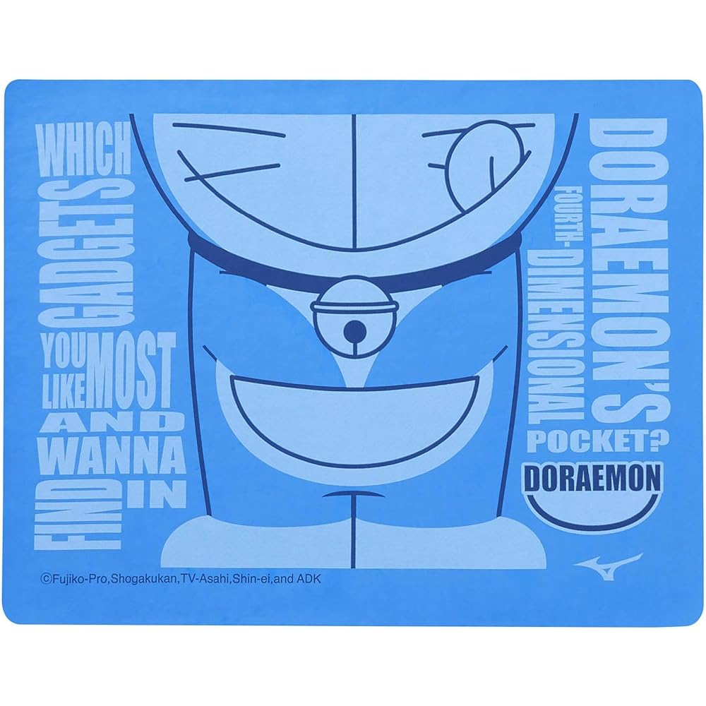 MIZUNO Swim Competitive Swimming Fitness Water Absorbent Quick Drying Made in Japan Unisex Swim Towel [Doraemon] N2JYA090 31: Light Green Size: 34 x 44 cm