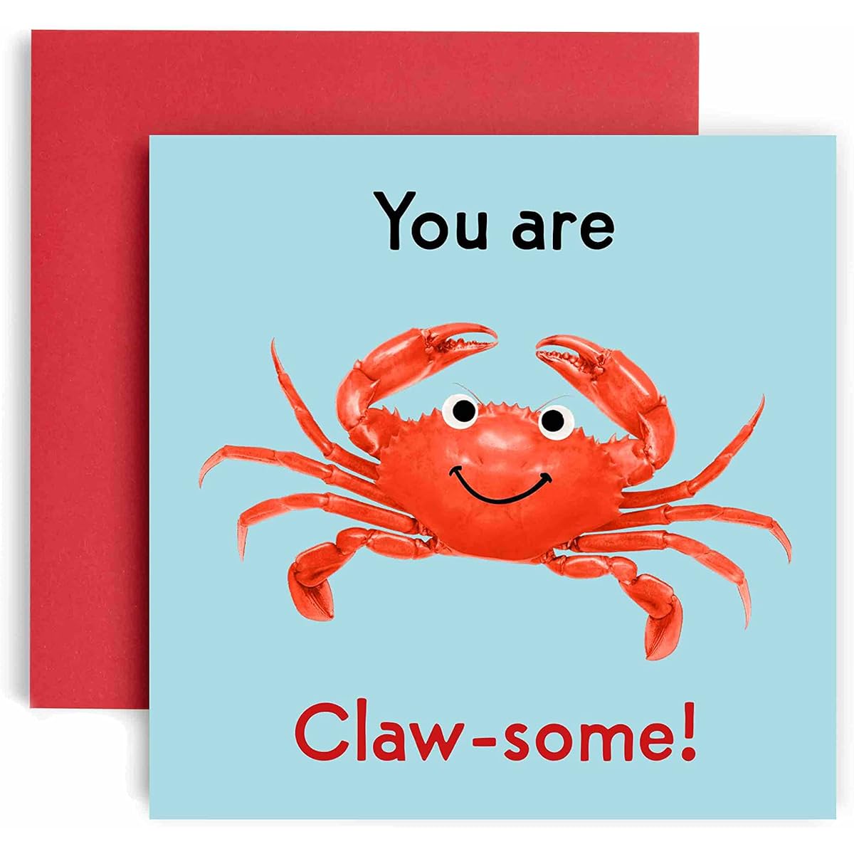 Huxters Birthday Card for Men Crab Claw Great Friend Birthday Card Fun Birthday Card Fun Party Happy Birthday - 5.5 inches (Friends)