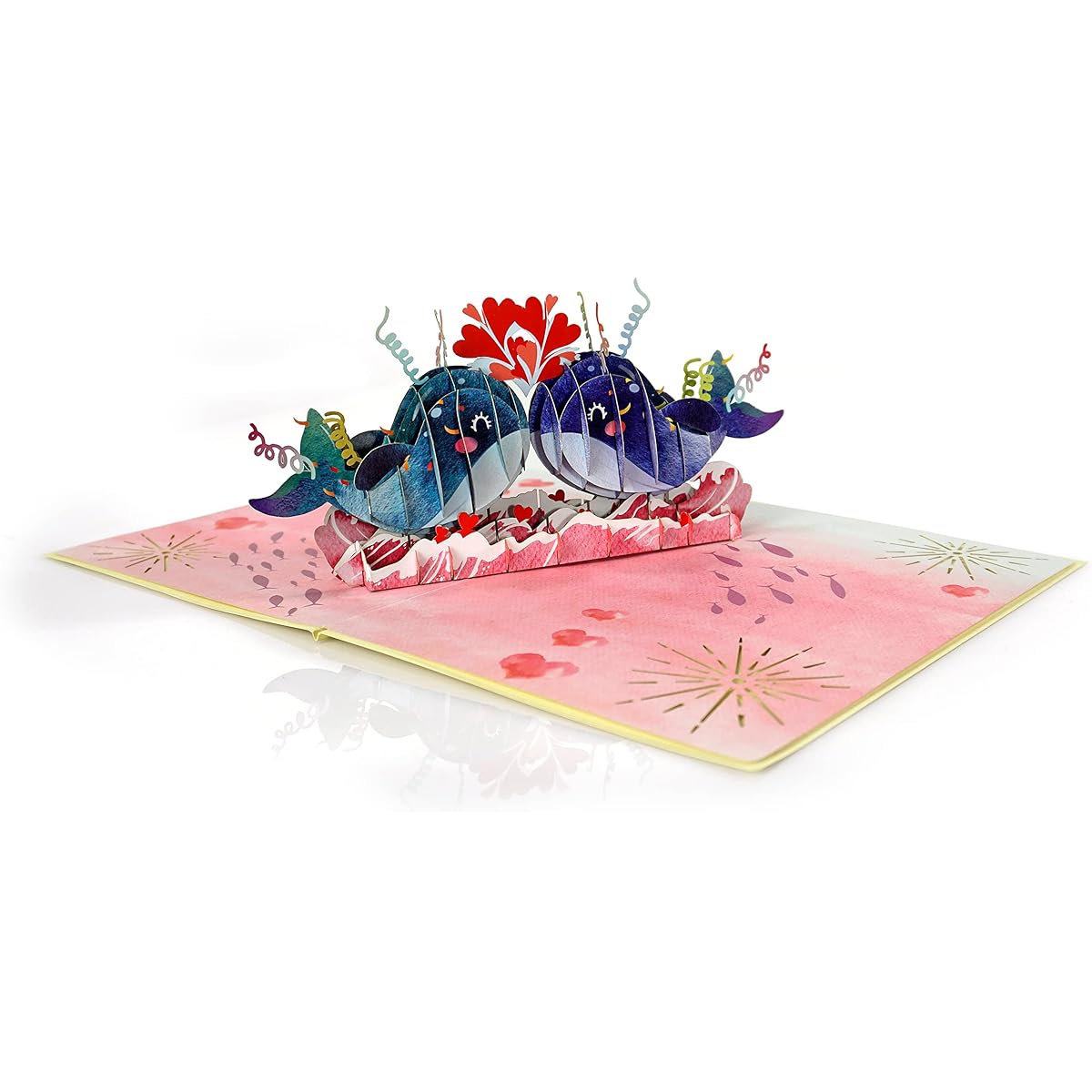 CUTPOPUP Love Dolphin Couple Valentine Cards Pop Up Romantic Love Cards Valentine's Day Wedding Anniversary Cards 3D Birthday Happy Valentine Greeting Cards Dolphin Couple US