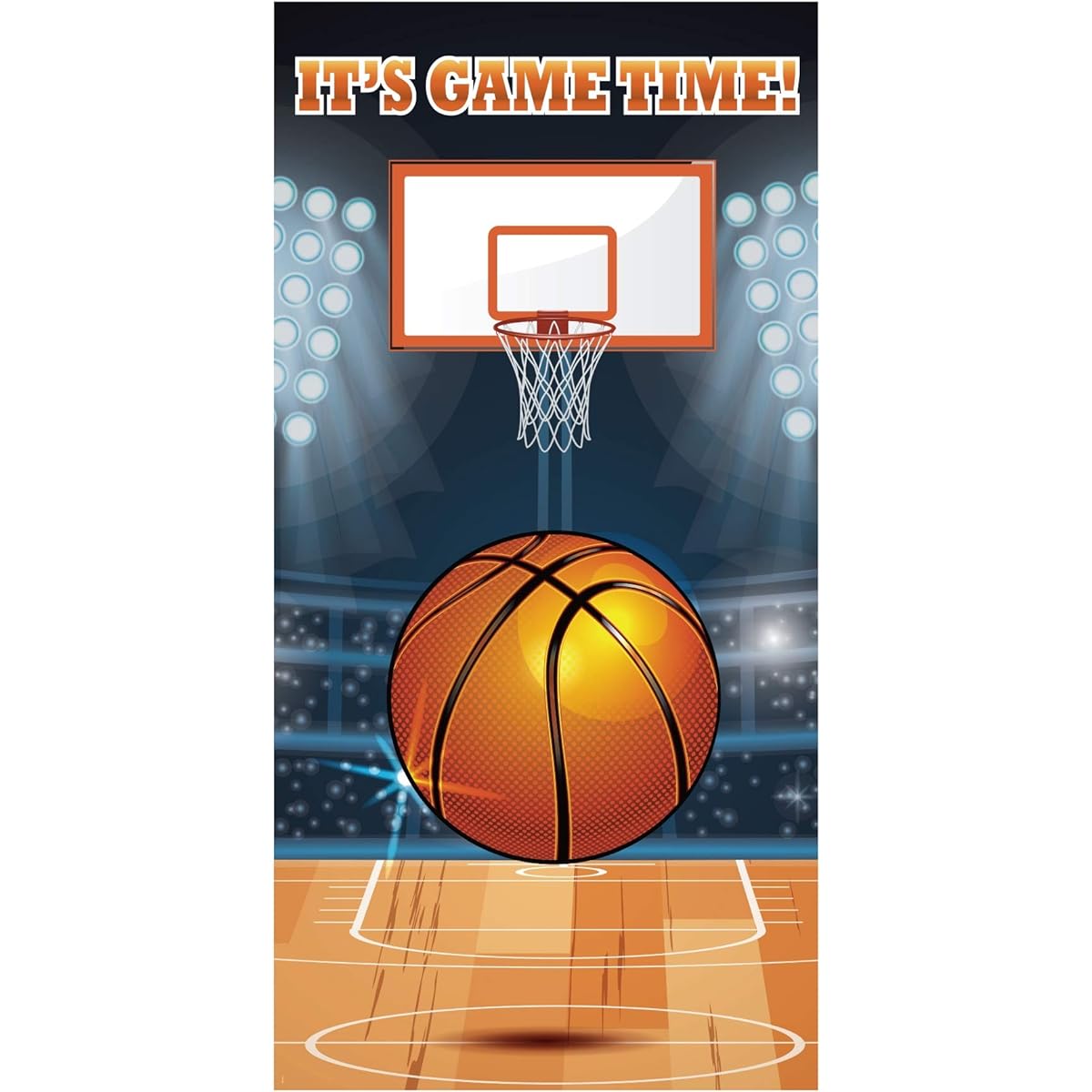 oojami Basketball Birthday Theme Party Pack - 30 Birthday Party Hats, 30 Blowouts, 30 Treat Bags, 30 DIY Photo Props, 12 Swirls, 14 Pennant Banners, 2 Backdrops, Perfect for Basketball Theme Birthday Party