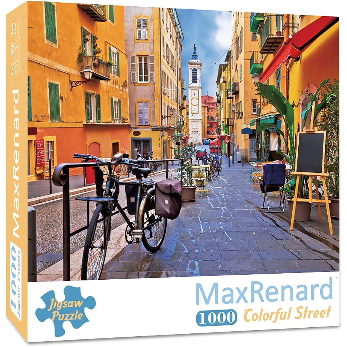 MaxRenard Colorful Street Jigsaw Puzzles 1000 Adult Puzzles Family Game Gift Puzzle Challenge Puzzle