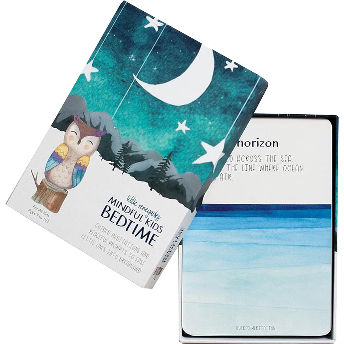 Little Renegades Mindful Cards for Kids - Bedtime Engagement and Mindfulness for Ages 3+ - Slow Breathing Exercises and Reflections - 40 Cards
