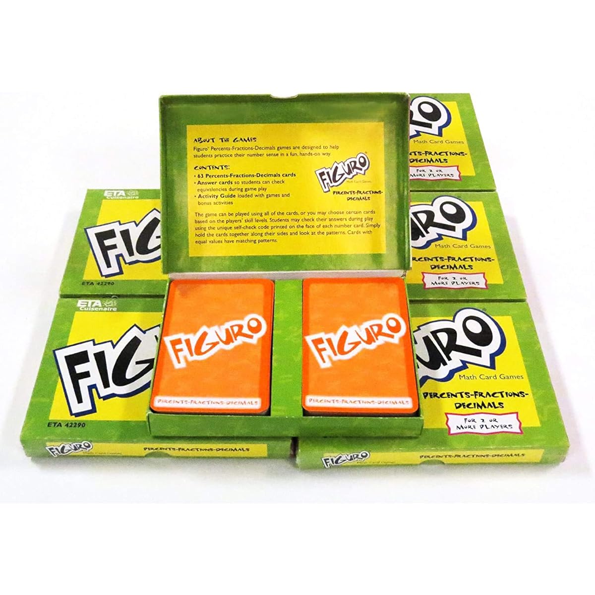 ETA hand2mind Figuro Percents/Fractions/Decimals Classpack of 6
