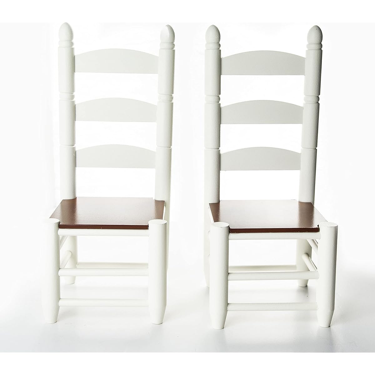 The QUEEN'S TREASURES 18" Doll Furniture Farmhouse Collection Ladder Back Chairs Set of 2 for 18" Dolls