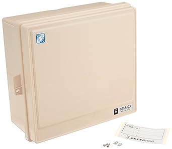 Mirai Kogyo Wall Box, No Roof, Horizontal Type, Effective Fukasa 106, Beige, 1 Piece WB-12AOJ