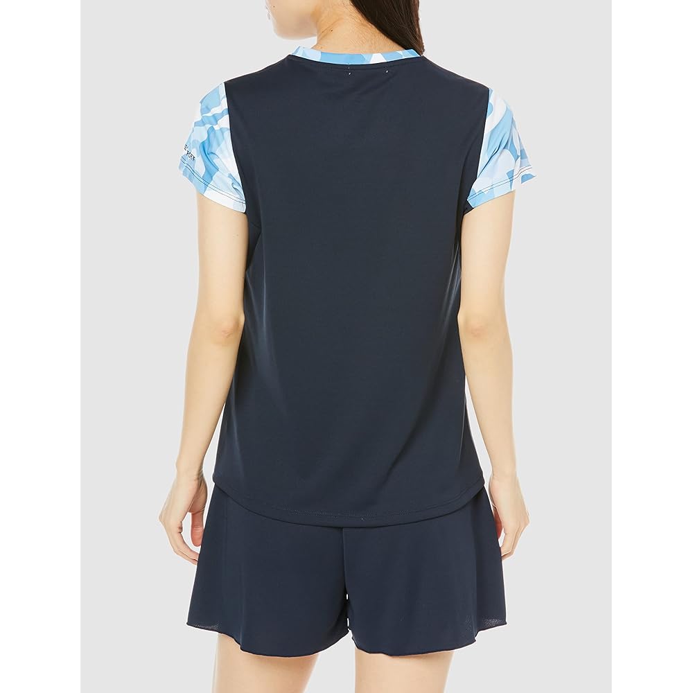 [Le Coq Sportif] Short Sleeve Game Shirt, Tennis, Practice Match, Sweat Absorbent, Quick Drying, UV Protection (UPF50+), Thermal Cooling, Women's