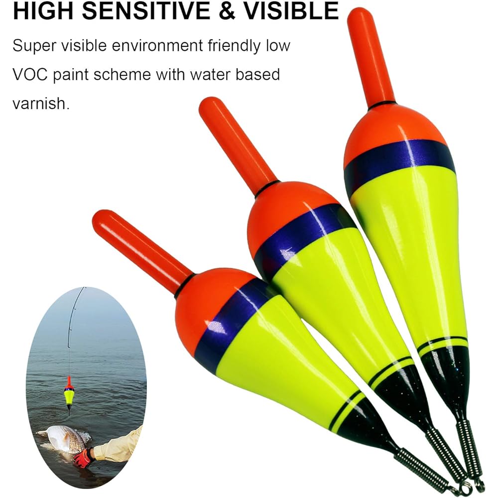 THKFISH Fishing Tackle/Fishing Supplies Fishing Float Float for Rock and Embankment Fishing Fishing Light LED Fishing Float 5.5g 7.5g 12g 3 Pieces