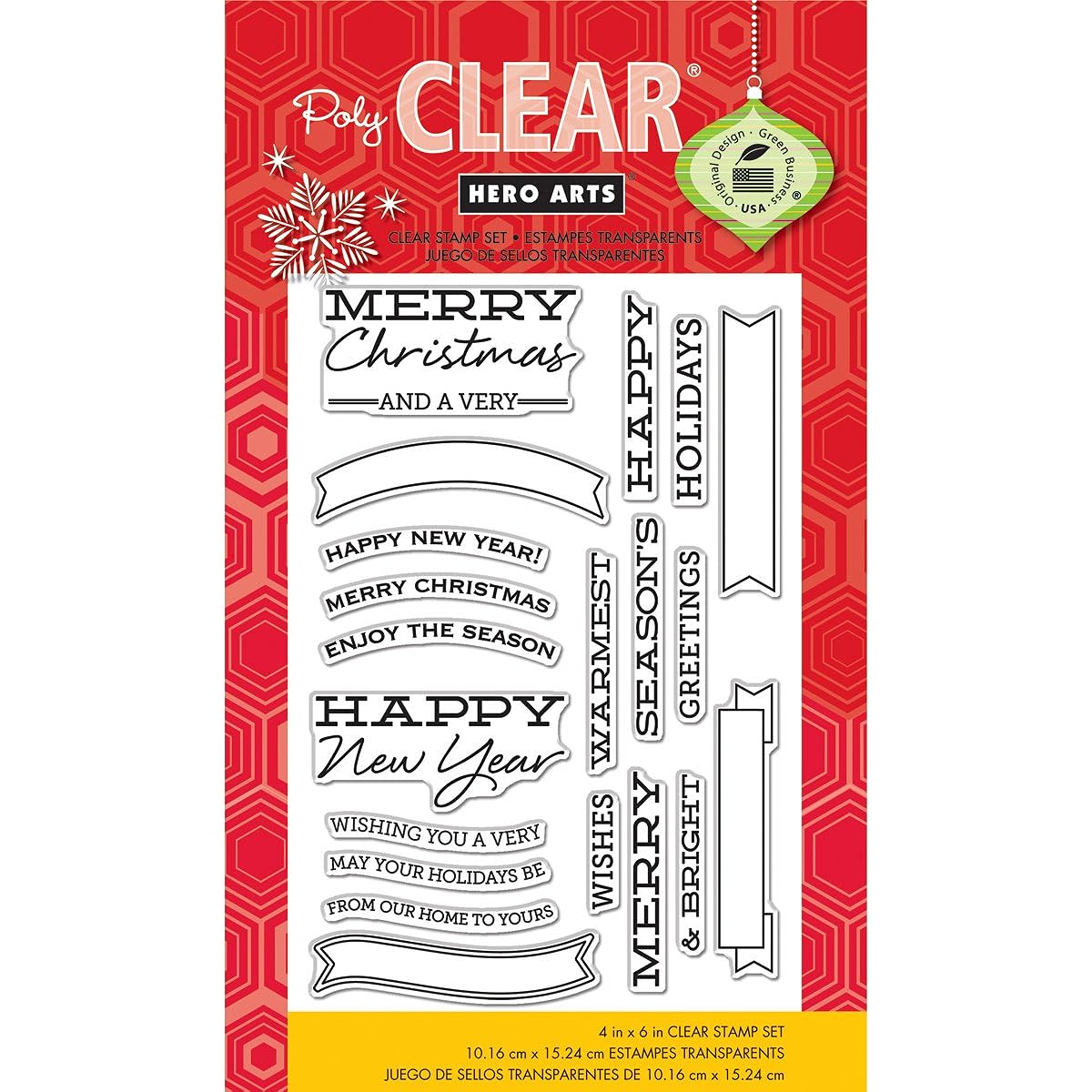 Hero Arts Clear Stamps 4"X6" Sheet-Banners & Messages (Parallel Input Product)