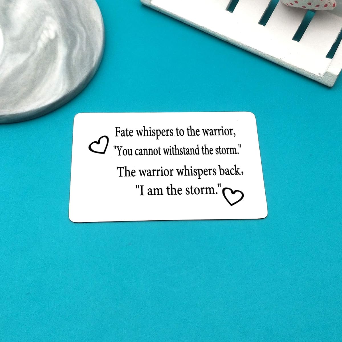 Inspirational Gift Unisex Engraved Wallet Card Insert Inspirational Quote Christmas Birthday Gift Graduation Gift Encouragement Gift for Daughter Son Friends Family