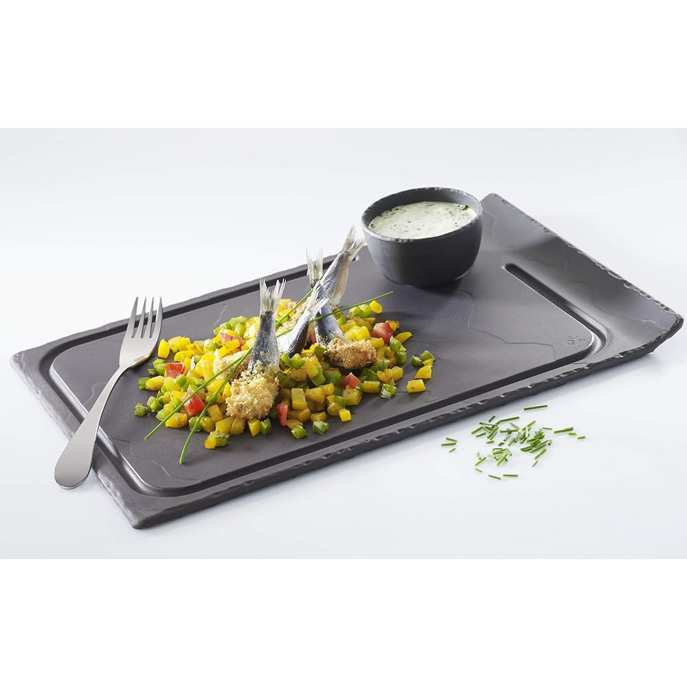 Revol Basalt Steak Plate (With Indent) Curved Edge 647782