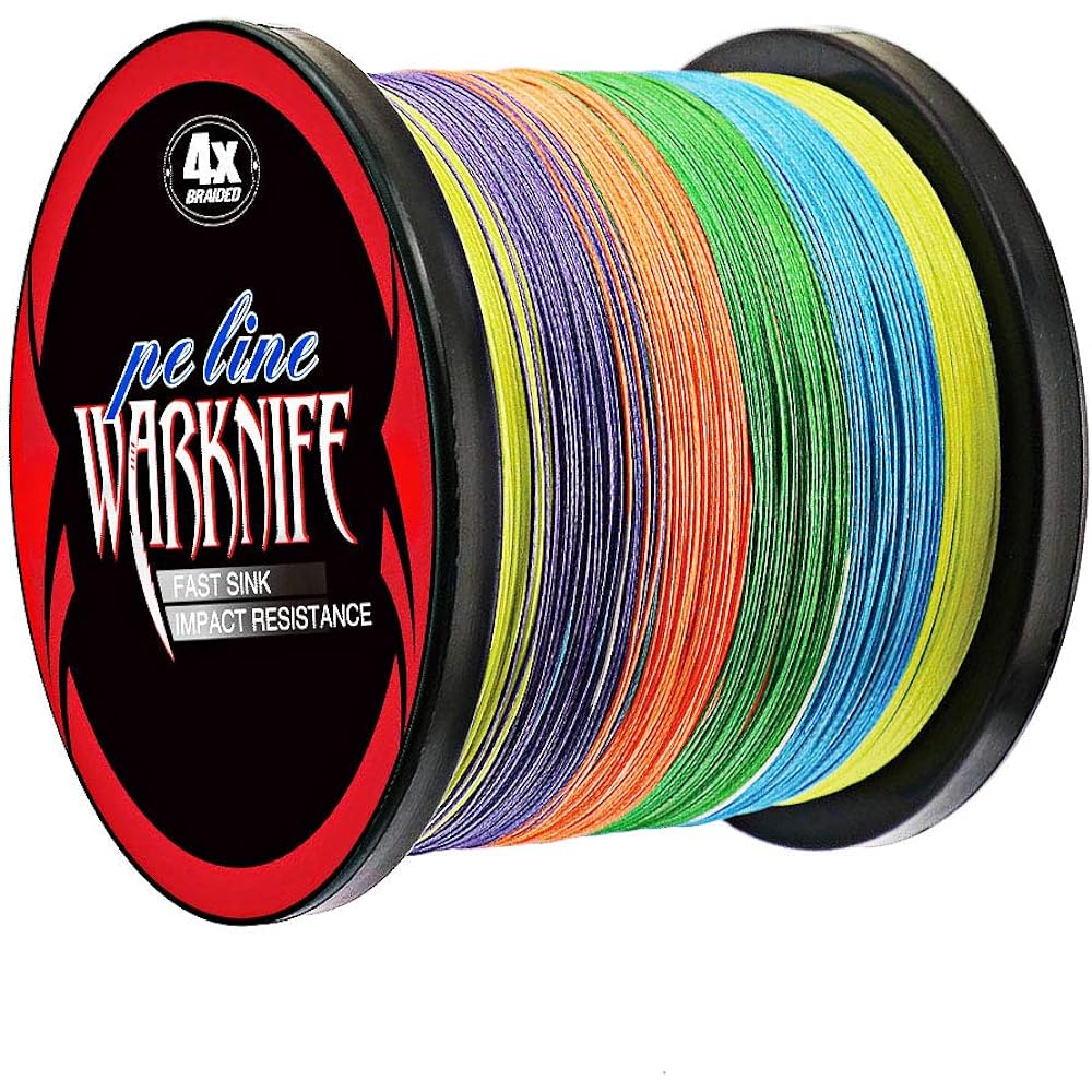Warknife PE line 4 fishing line fishing line (0.4 0.6 0.8 1 1.2 1.5 2 2.5 3 3.5 4 5 6 7 8 9 10) (1000m 500m 300m 200m 150m ) X4 Super strong High sensitivity Abrasion resistance Low elongation High distance Fishing line PE