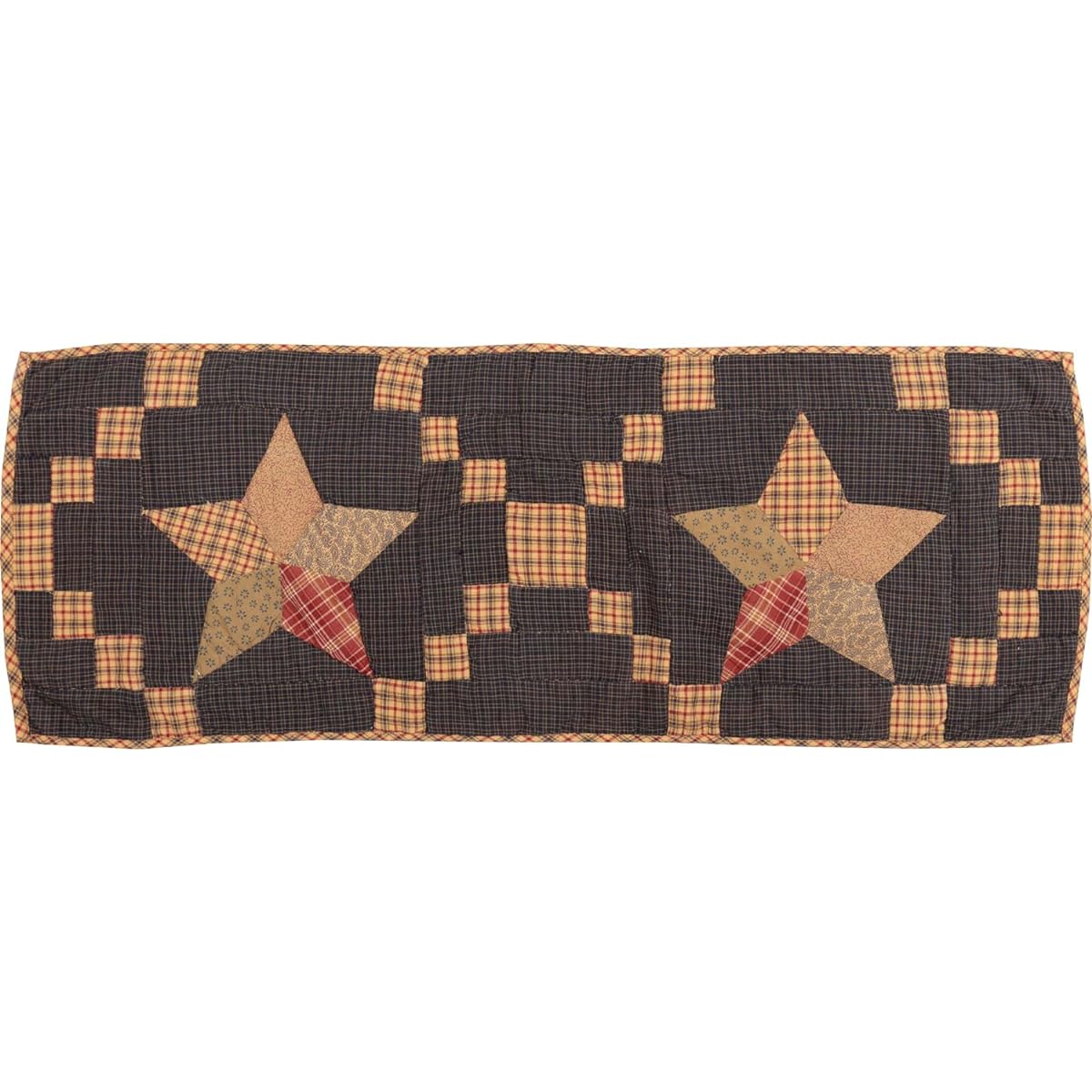 VHC Brands 12274 Arlington Runner Quilted Patchwork Star, 13" x 36"