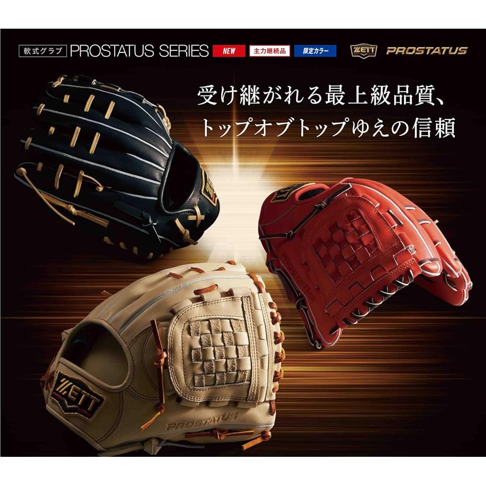 ZETT Soft Baseball Glove (Glove) Prostatus Sosuke Genda Player Type Second/Short Right Thrower Size: 4 BRGB30250