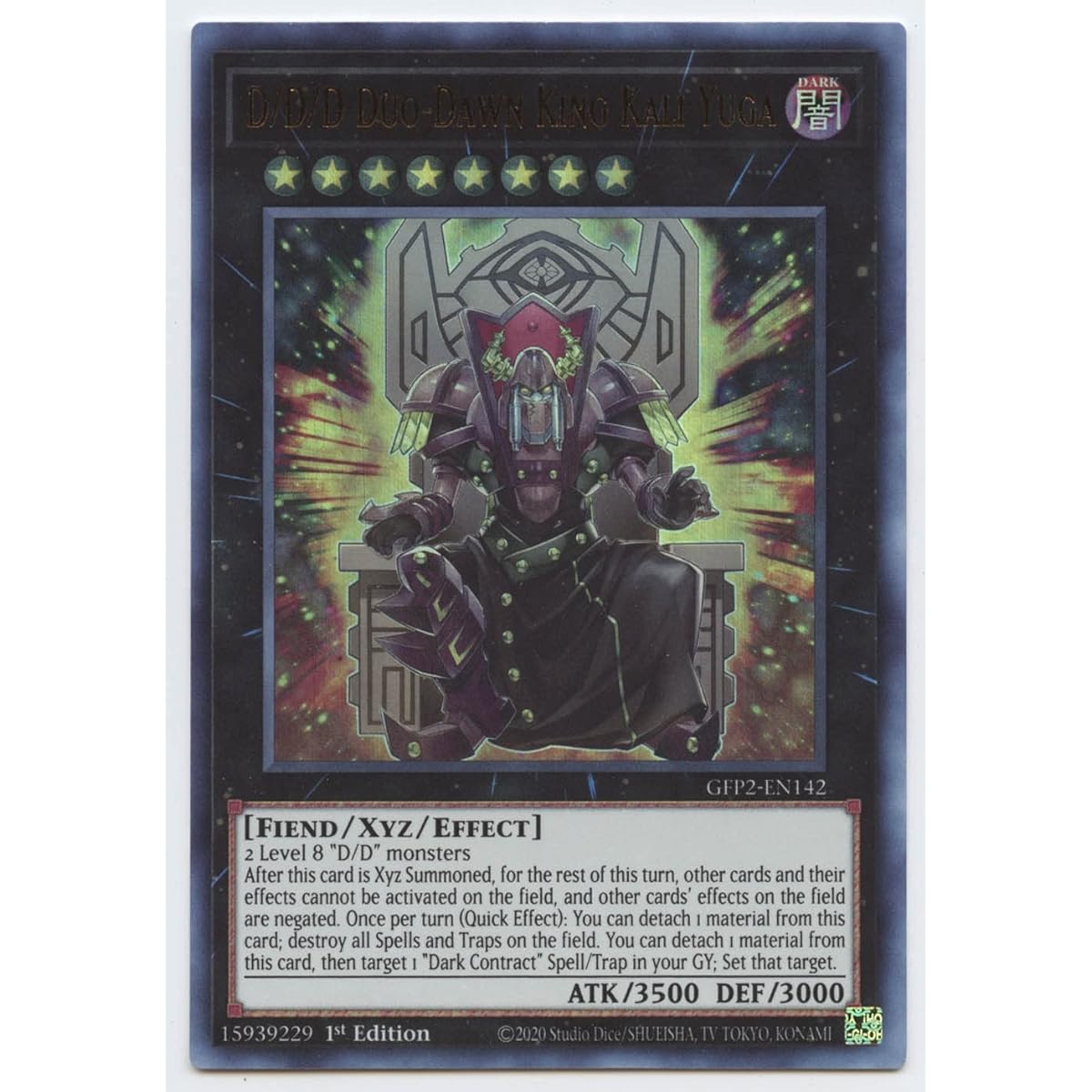 D/D/D Duo Dawn King Kali Yuga - GFP2-EN142 - Ultra Rare - 1st Edition