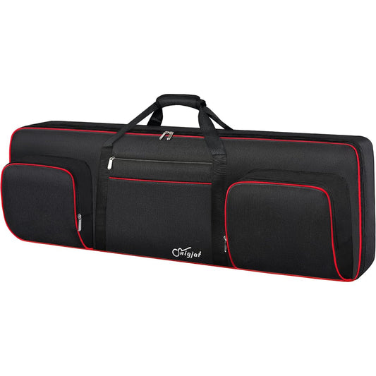 76 Key Keyboard Case Soft (Interior: 50" x 18" x 6.1"), Padded Piano Case with Handle and Adjustable Shoulder Strap, Keyboard Gig Bag with 3 Pockets