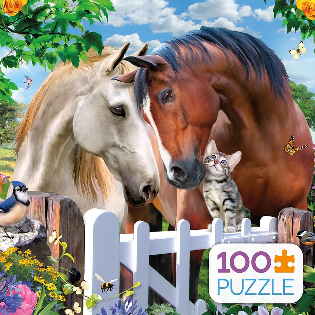 Ceaco - Howard Robinson - Garden Gate Friends - 100 Piece Jigsaw Puzzle