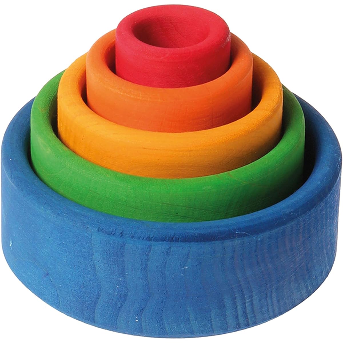 Grimm's Toys, Educational Toys, Wooden Pretend Play, Ergonomic, Height 8.5 x Diameter 11.5 cm, Blue, Inlay