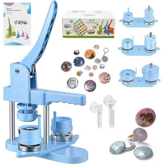 asy to Use, For Beginners, Can Badge Making Machine, DIY Badge Machine, DIY Toy, Handmade Kit, Gift for Kids, Includes 3 Sizes of Special Circular Cutter, Japanese Instruction Manual Included, Suitable for Anime Goods/Party Badges/Gift Making/DIY Hobbies