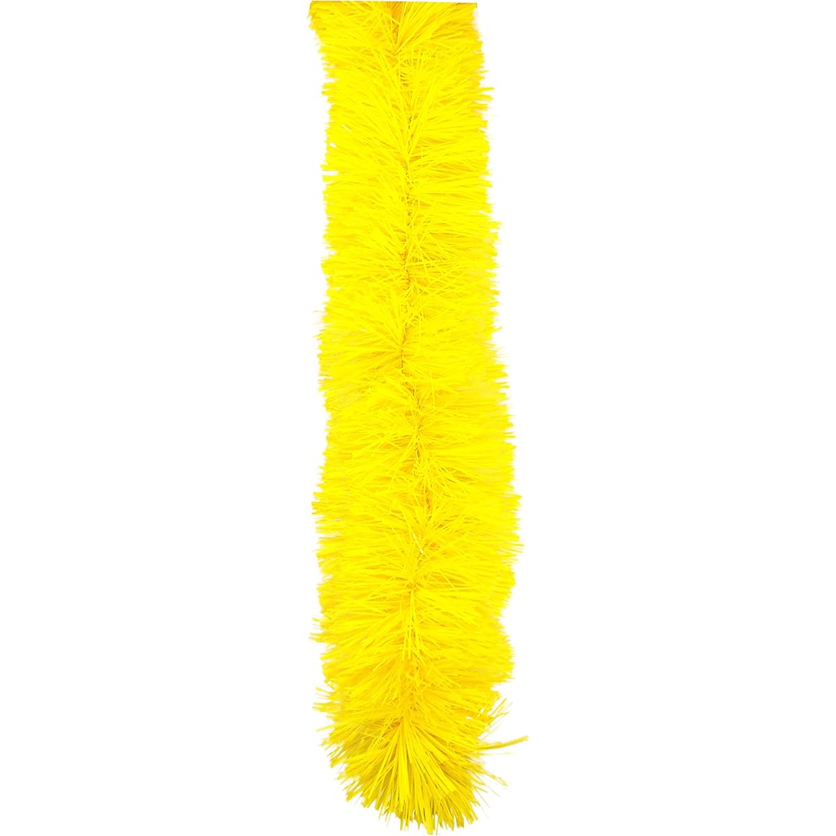 Tinsel Garland 25 Feet Perfect for Holidays, Memorial Day, Christmas, New Years, Celebrations, Celebrations, Special Occasions, Birthdays, Decorative Accents (Yellow, 25 Feet Long, Thick)