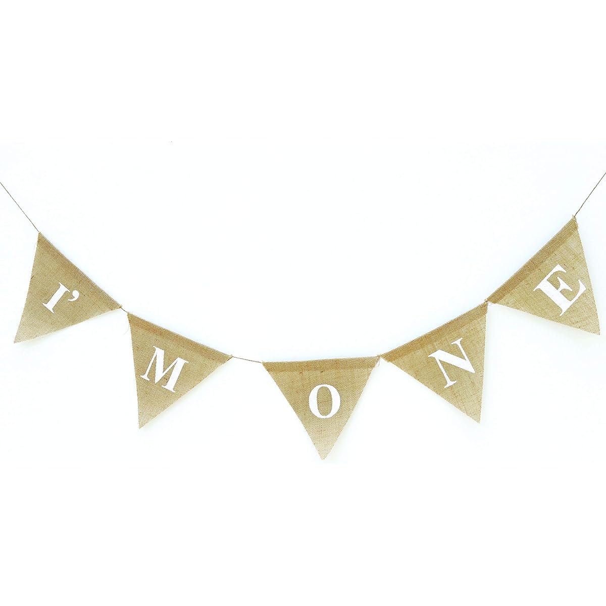 First Birthday Banner-I AM One Birthday Burlap-Shabby Chic Birthday Banner-Cake Smash Banner-Elegant Birthday Bunting-Rustic Highchair Banner-nautical Theme Decor