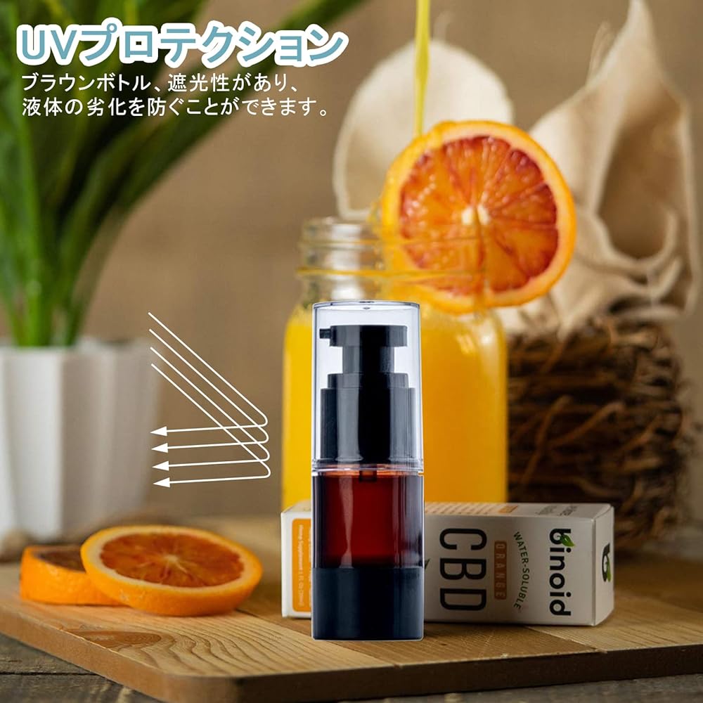 Vacuum Bottle, 15ml, 50 pieces, Pump Bottle, Cosmetic Dispensing Bottle, Pump Type, Airless, Push Bottle, Hot Spring, Travel Bottle, Plastic Container, Refillable Bottle, Portable, For Liquid, For Emulsion, Travel Supplies, Leak Proof (Brown)…