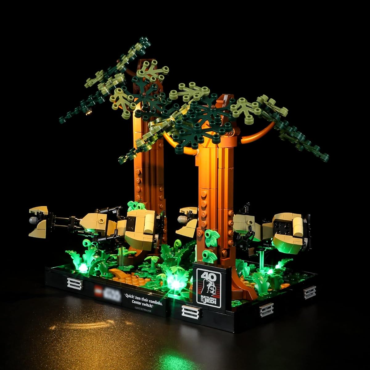75353 Endor Speeder Chase Diorama - LED Lighting Kit Compatible with Building Block Models - Not Included in Model Set