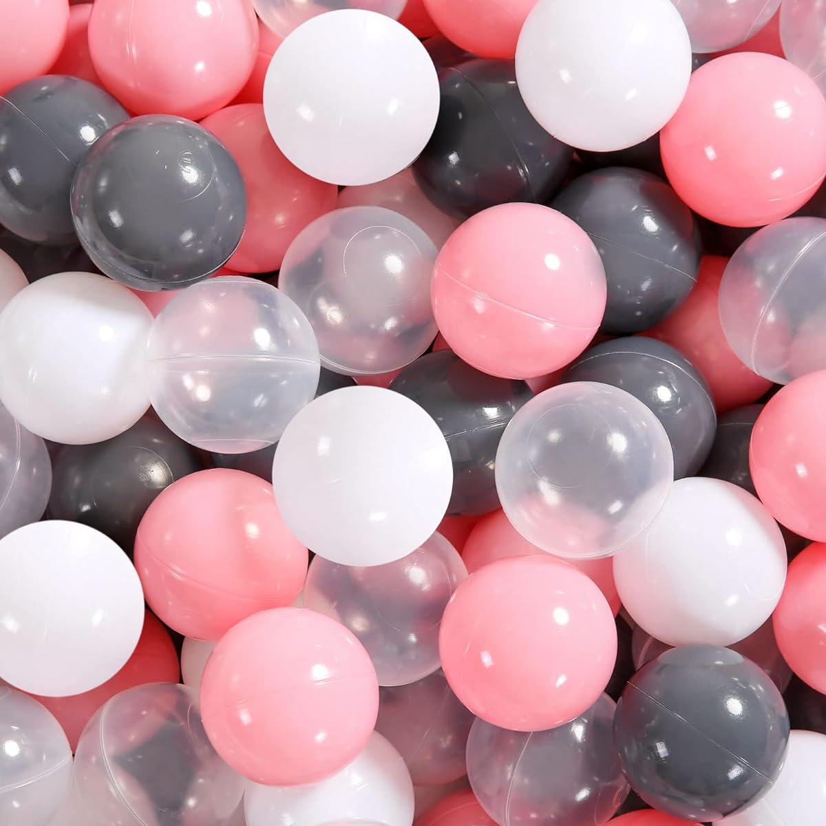 Heopeis Star Ball Pool Balls 100 Pack - 4 Pearl Color Star Balls BPA & Phthalate Free Non-Toxic Crush Resistant Ocean Balls Soft Plastic Balls for 1-5 Years Toddlers Babies Kids Birthday Pool Tent Party (Star)