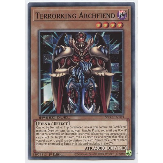 Terrorking Archfend - SGX3-ENE03 - Common - 1st Edition.
