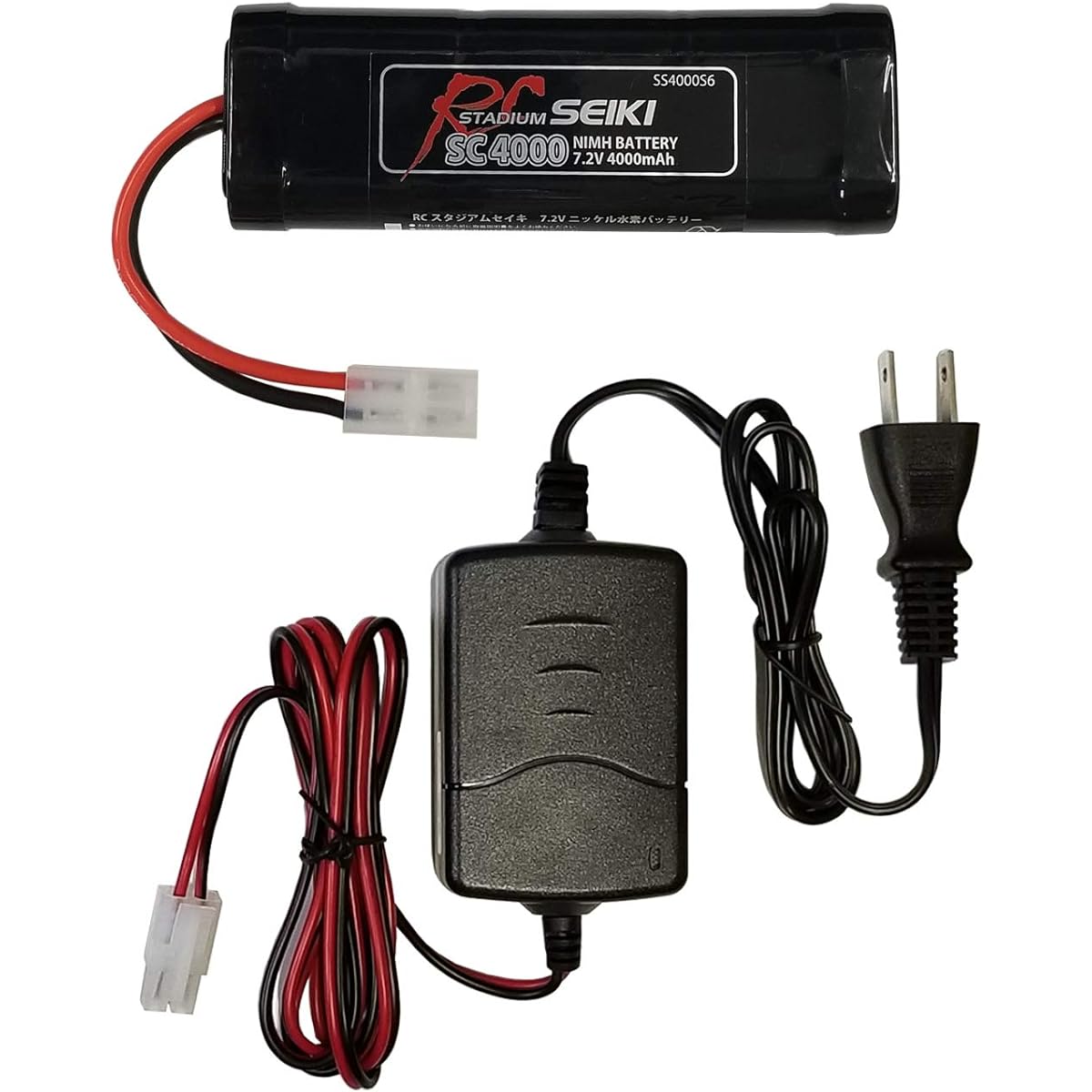 RC Stadium Seiki Radio Control Battery SC4000 NIMH 7.2V 4000mAh + AC Quick Charger RC Car RC Truck