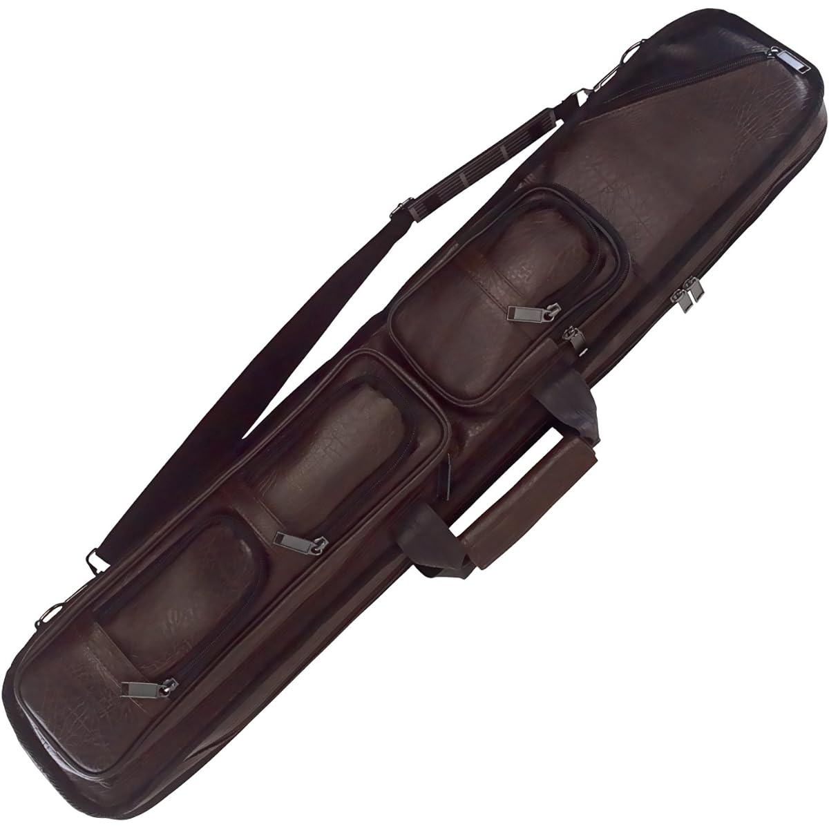 Pro Series LC5 Premium Soft Brown Leather Pool Cue Case - Brown