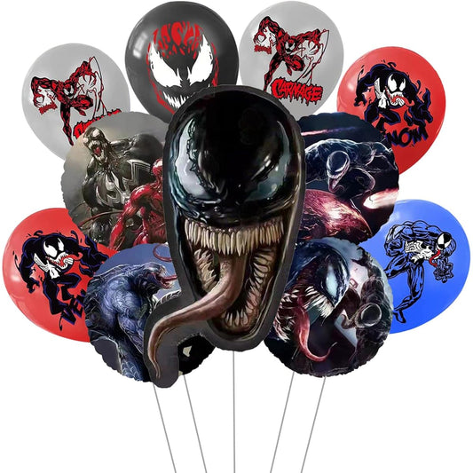 6pcs Venom Foil Balloons Boys Birthday Baby Shower Venom Theme Party Decorations