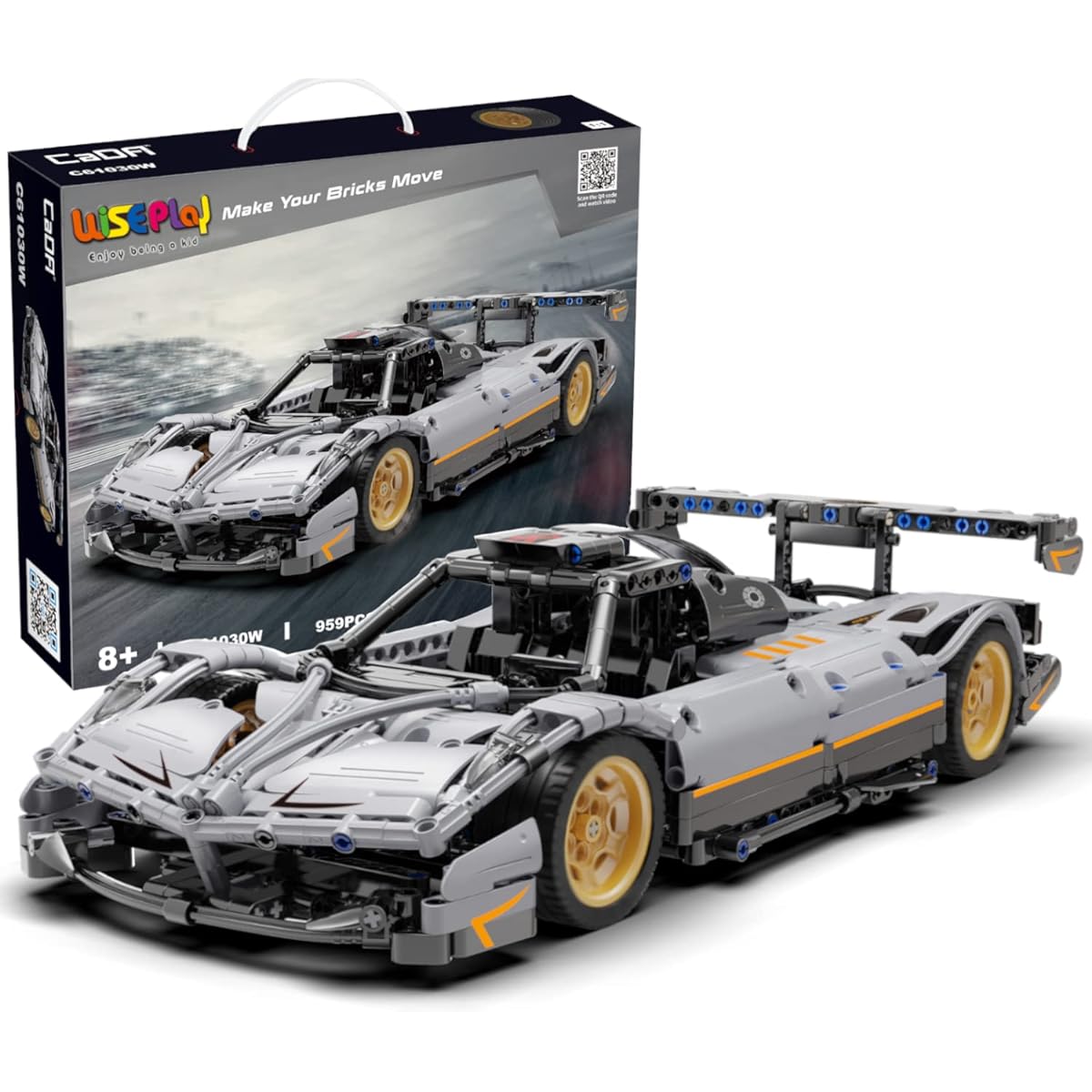 Collectible Model Car Kit Build from the Ground Up - For Adults and Kids - Model Car Building Set 1:12 Scale 959 Pieces - Great Birthday Gift for Adults, Teens and Kids